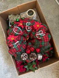 Christmas Decoration Lot Wreath Floral