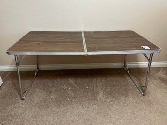 Folding Table Rectangle Wood Grain