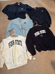 Penn State Shirts Sweatshirt Denim Button Front Top