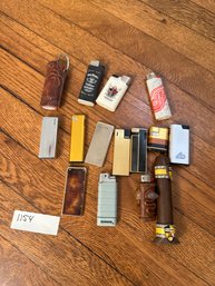 Lighter Lot Vintage Lighters Cigar Leather