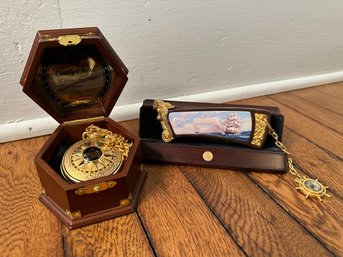 Cutty Sark Knife And Display Pocket Watch