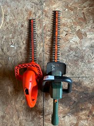 Black And Decker Hedge Trimmer Lot Of Two