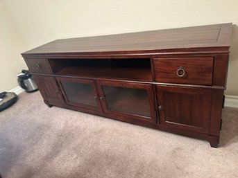 Wood Cabinet Storage Sideboard Glass Doors Drawers