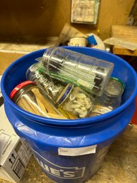 Tools And Hardware In Blue Lowe's Bucket