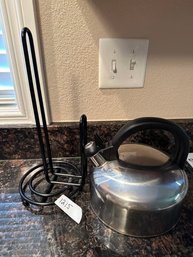 Paper Towel Holder And Tea Pot Kettle