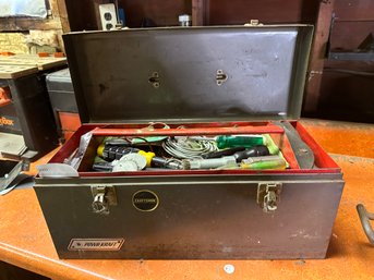 Gray Metal Toolbox With Tools Wiring