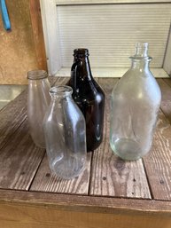 Glass Bottle Milk Clear Glass Lot