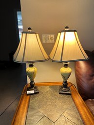 Table Lamp Lot Of Two Lamps With Shades