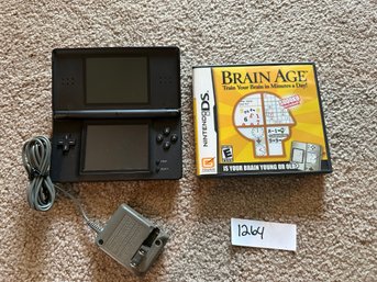 Nintendo DS With Charging Cord And Game