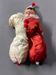 Clown Toy Red And White Doll