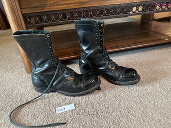 Men's Lace Up Work Boots Black