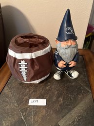 Penn State Garden Gnome And Football Basket