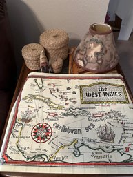 Lamp Shade Basket Decor With Map!