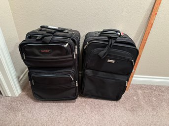 Luggage Lot Of Two Black Suitcases