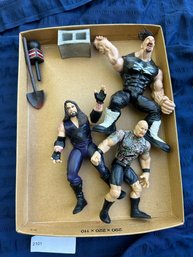 Wresting Figure Lot Of Three Toys Accessories