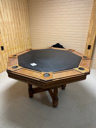 Octagonal Poker Table With Bumper Pool