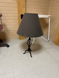 Table Lamp Black Metal With Shade