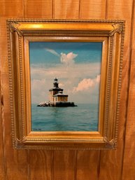 Lighthouse Painting Framed Art