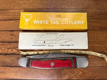 White Tail Cutlery Hand Made Knife 13'