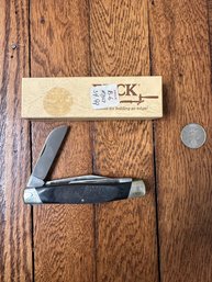 Knife Buck Black Pocketknife With Box