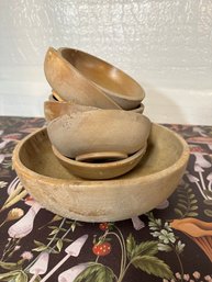 Wood Bowl Set Of Seven