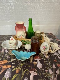 Home Decor Lot With Bottles Vase And More!