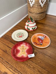 Christmas Plates Lenox Knowles And A Cookie Jar