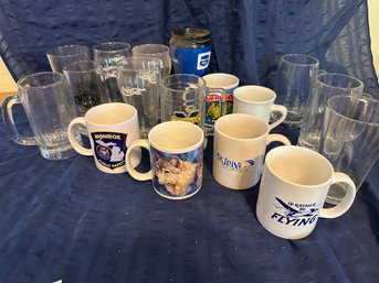 Coffee Mug Lot And Drinking Glassware