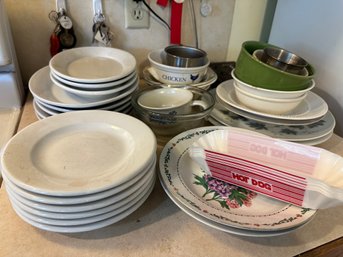 Dish Lot And Plates Bowls Kitchen Serve Ware