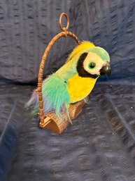 Toy Parrot Blue And Yellow Vintage Bird Smile Industrial