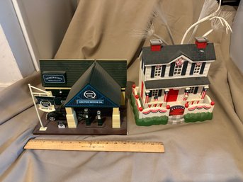 Plastic House Gas Station Display Buildings
