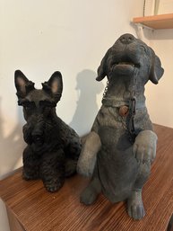 Dog Statues Lot Of Two Dogs Decor