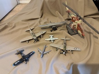 Aircraft Lot Of Six Planes And A Helicopter