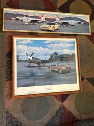 Wall Art Planes And Cars Print Framed