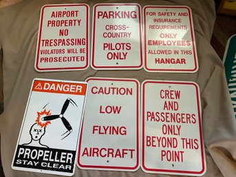 Metal Sign Lot Aircraft Signage Decor