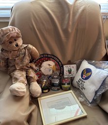 Second Chance Military Bear Pillow And Patch