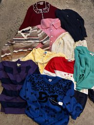 Vintage Women's Sweaters Knit Tops Lot