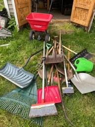 Garden Implements Shovel Spreader Rake