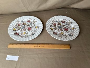 Plate Lot Two Plates Johnson Brothers Staffordshire Bouquet