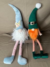 Gnome Lot Of Two Gnomes St Patrick's Day Easter