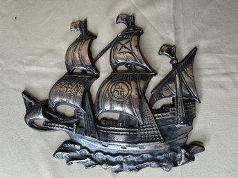 Pirate Ship Metal Wall Decor