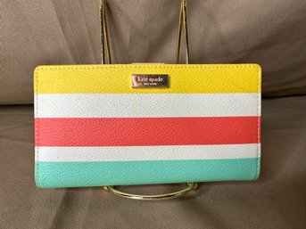 Kate Spade Multi Color Striped Wallet