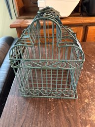 Metal Decorative Bird Cage Teal