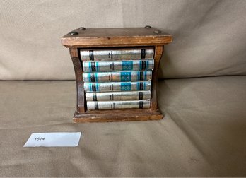 Wood Coasters Encyclopedias With Holder