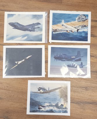 Vtg Douglas Fighter Aircraft Prints, US Navy