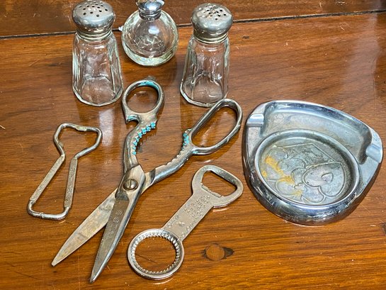 Lot Of Vintage Household Led By Old Weiss Kitchen Scissors
