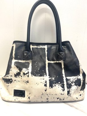 Awesome L.A.M.B. Black And White Urban Style Handbag/purse, Gwen Stafani,