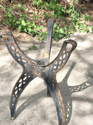 Cast Iron Plant Stand Rusted With Chippy Paint And Perfect!