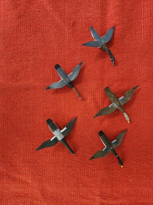 Mid Century Modern Carved Birds For A Kinetic Mobile - Birds Only