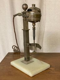 Antique Hamilton Beach Drink Mixer With Heavy Stone Base